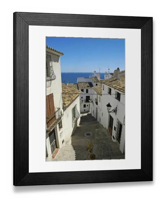 Framed Print : Lane in the old part of town of Altea Framed Print : Lane in the old part of town of Altea