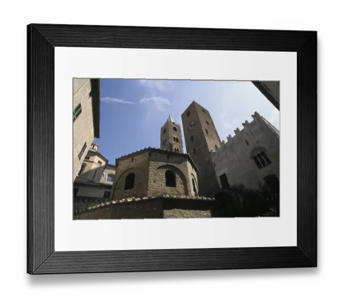 Framed Print : Baptistry and towers, Albenga, Liguria Framed Print : Baptistry and towers, Albenga, Liguria