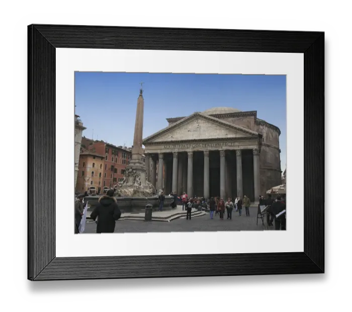 Framed Print : Pantheon in the Piazza della Minerva with Egyptian obelisk