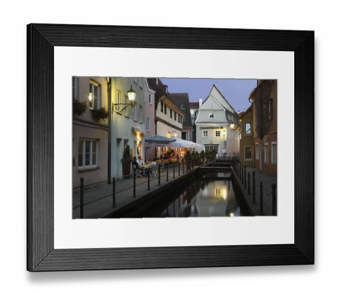 Framed Print : Memminger Ach river, Untere Bachgasse Framed Print : Memminger Ach river, Untere Bachgasse