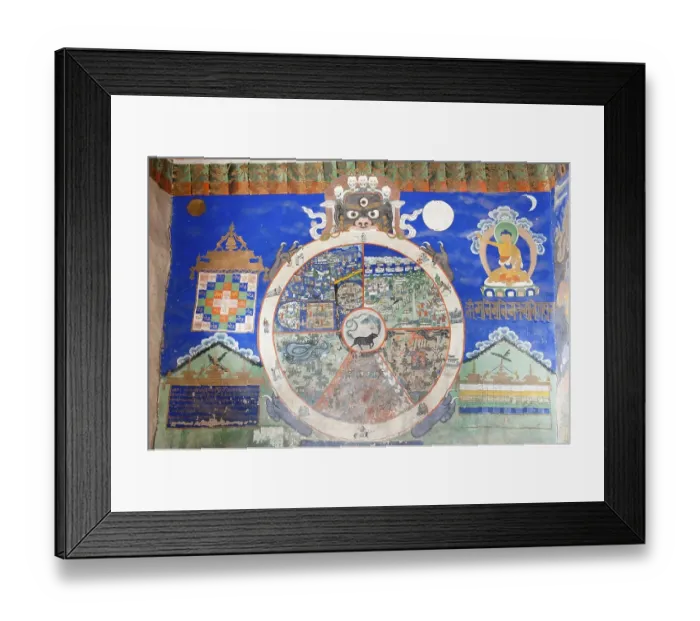 Framed Print : Tibetan Buddhism, Yama, god of death