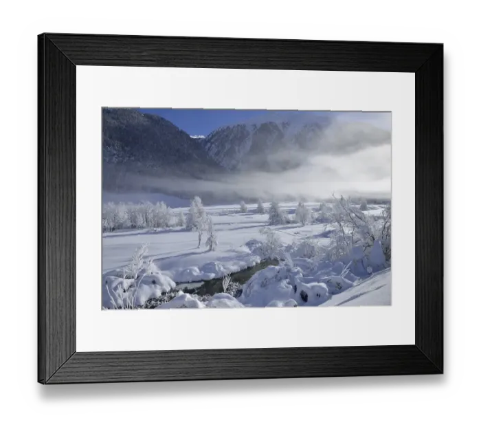 Framed Print : Snow-covered landscape near the Inn River Framed Print : Snow-covered landscape near the Inn River