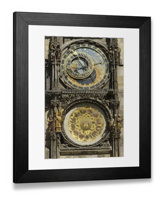 Framed Print : Astronomical clock located on the Town Hall of Prague