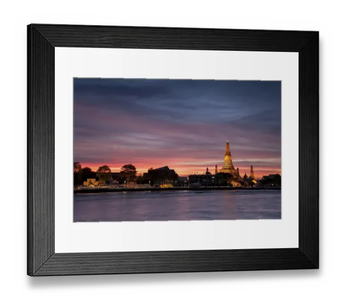 Framed Print : Wat Arun, Temple of Dawn, Chao Phraya River