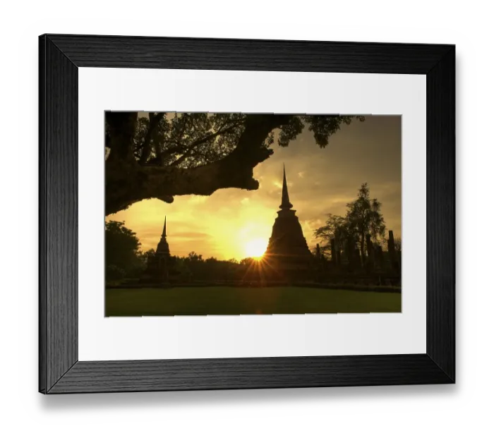 Framed Print : Wat Sa Si, sunset, Sukhothai Historical Park Framed Print : Wat Sa Si, sunset, Sukhothai Historical Park