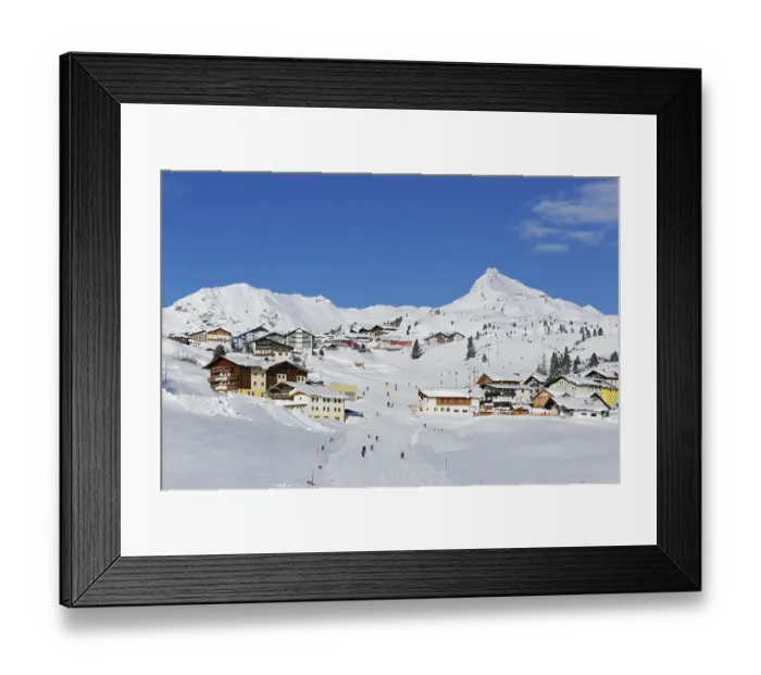 Framed Print : Obertauern with Mt Seekarspitz or Mt Seekarspitze