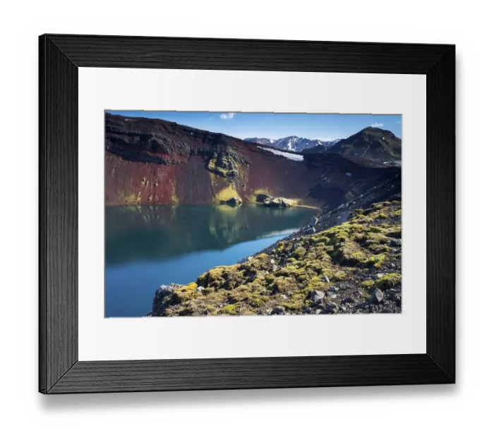 Framed Print : Ljotipollur volcanic crater, Landmannalaugar