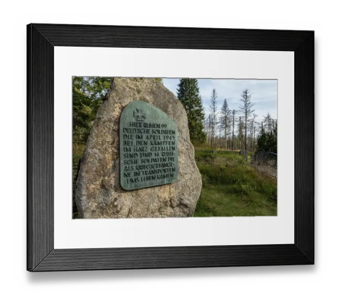 Framed Print : Military cemetery Oderbrueck Harz Framed Print : Military cemetery Oderbrueck Harz