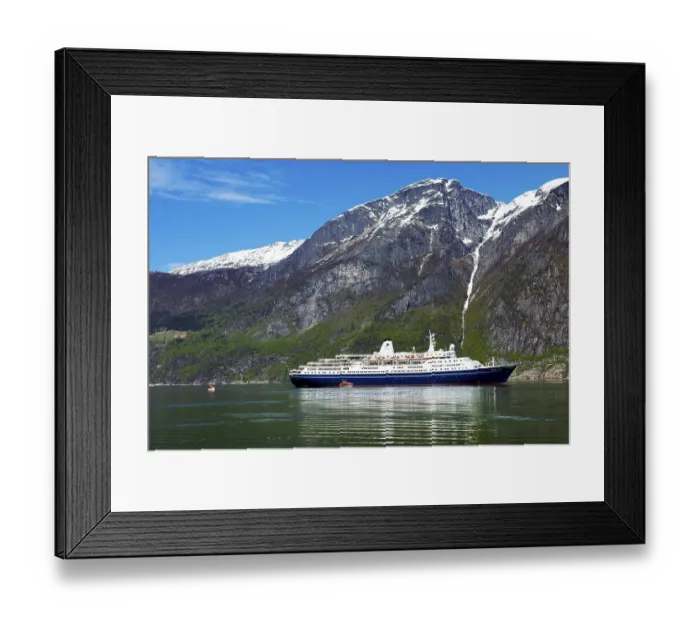 Framed Print : Cruiseship Marco Polo in Eidfjord Framed Print : Cruiseship Marco Polo in Eidfjord