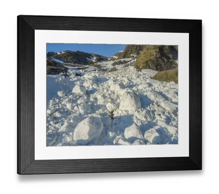 Framed Print : Abandoned snow avalanche, Senja Island Framed Print : Abandoned snow avalanche, Senja Island
