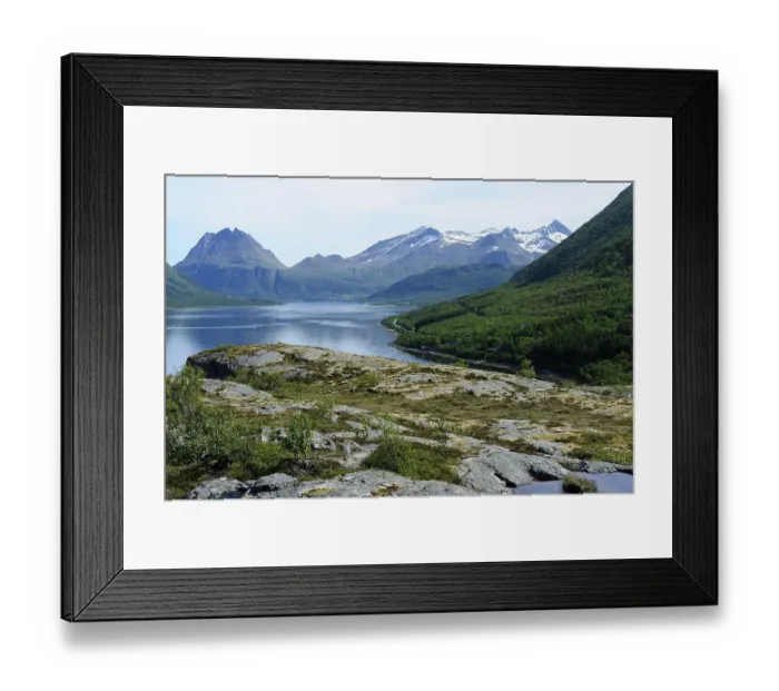 Framed Print : On the RV 17 coast road, Northern Norway