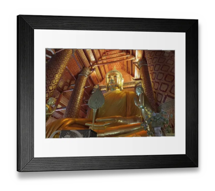 Framed Print : Giant Buddha in Wat Phanan Choeng temple