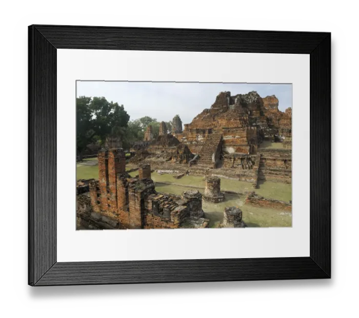 Framed Print : Wat Mahathat Temple in the temple of the Unesco World Heritage Site