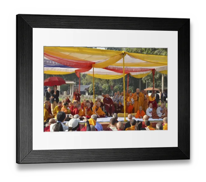 Framed Print : The Dalai Lama and other high dignitaries such as the Karmapa Framed Print : The Dalai Lama and other high dignitaries such as the Karmapa