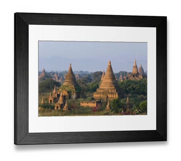 Framed Print : Pagoda field, temples, Zedi, Old Bagan