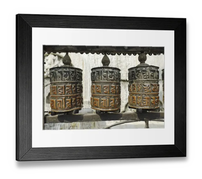 Framed Print : Historic prayer mill, Swayambhunat Tempel