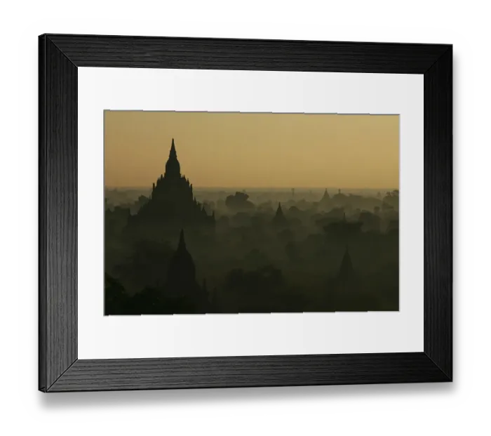 Framed Print : Morning in Bagan, Myanmar, Asia