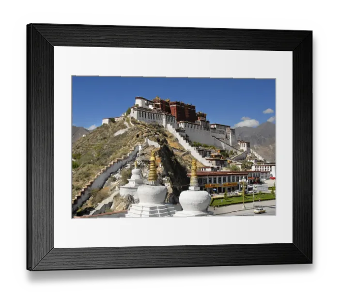 Framed Print : Potala Palace with Choerten Lhasa Tibet China