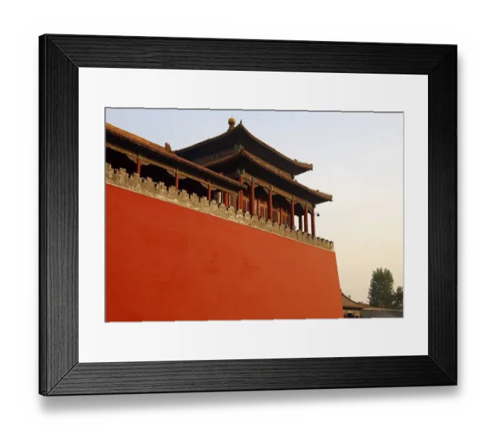 Framed Print : Fortress wall, Forbidden City, Beijing China