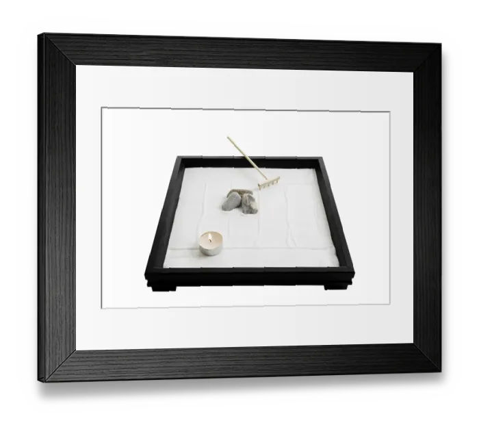Framed Print : Zen garden