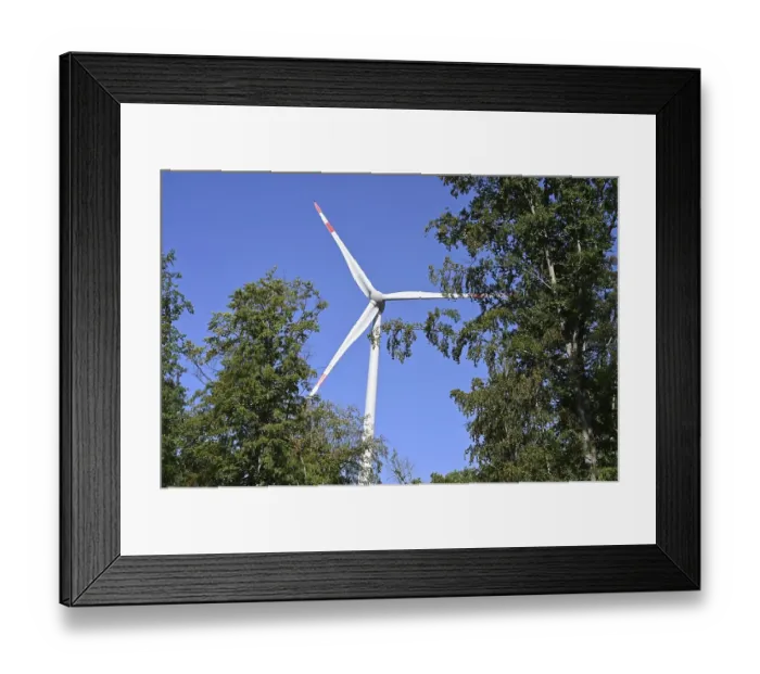 Framed Print : Wind turbine in the forest, Lower Franconia Framed Print : Wind turbine in the forest, Lower Franconia