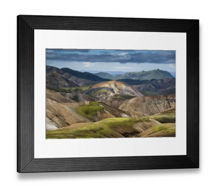Framed Print : Brennisteinsalda volcano, rhyolite mountains and Laugahraun lava field Framed Print : Brennisteinsalda volcano, rhyolite mountains and Laugahraun lava field