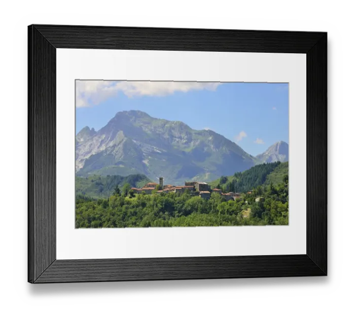 Framed Print : Landscape in the Apuan Alps, near San Michele