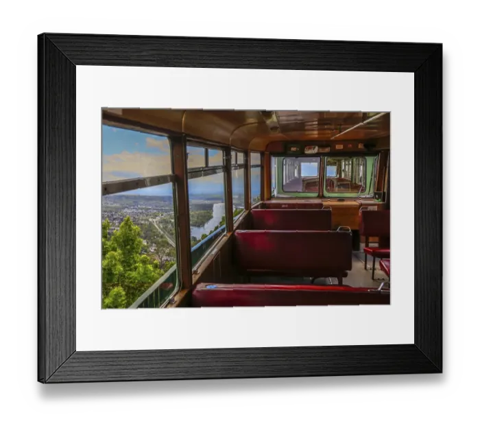 Framed Print : Drachenfelsbahn, Germany's oldest cog railway up the Drachenfels Framed Print : Drachenfelsbahn, Germany's oldest cog railway up the Drachenfels