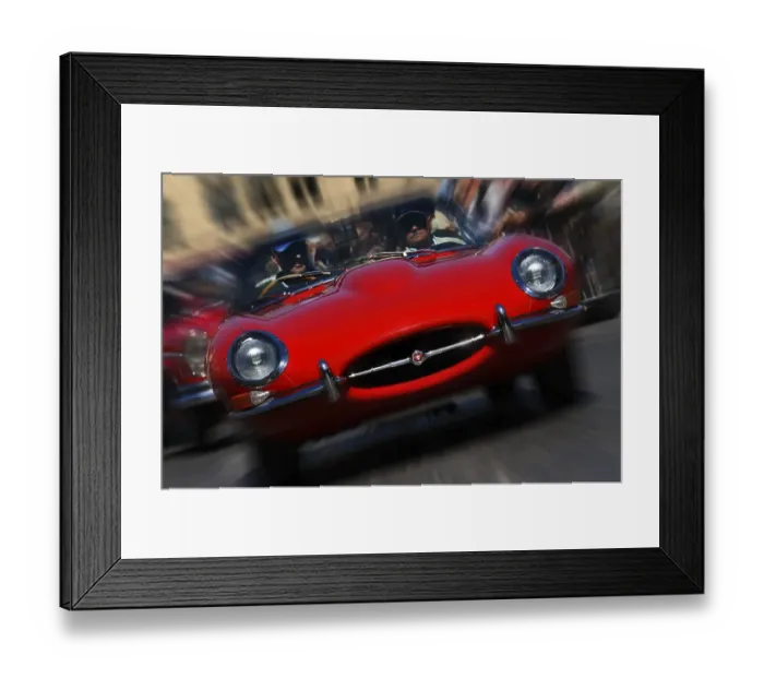 Framed Print : Red Jaguar E-Type SI, 1963 year of manufacture Framed Print : Red Jaguar E-Type SI, 1963 year of manufacture