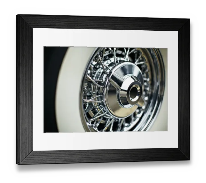 Framed Print : Tyre, wheel, vintage car, USA, North America