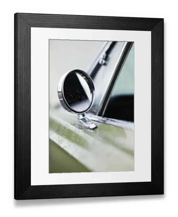 Framed Print : Wing mirror, vintage car, USA, North America