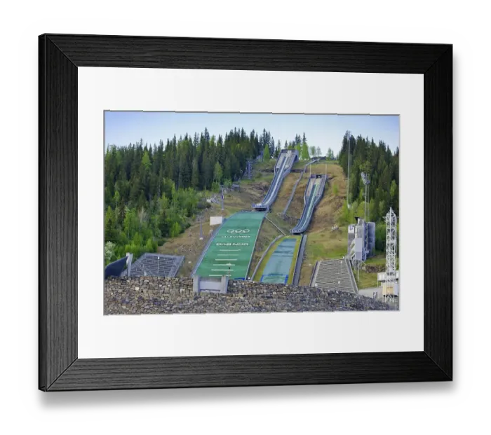 Framed Print : Lysgards Ski Jump, Lillehammer Olympic Park