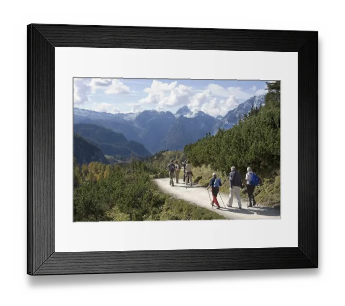 Framed Print : Hikers in Berchtesgadener Land Framed Print : Hikers in Berchtesgadener Land