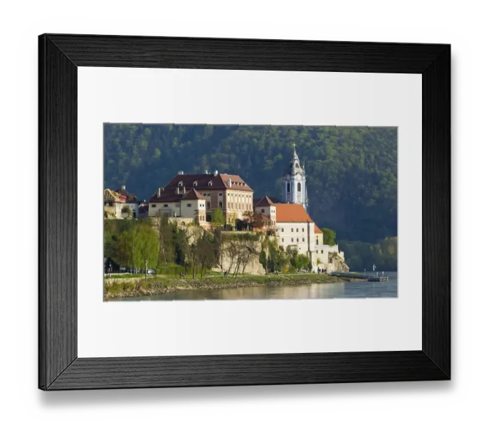 Framed Print : Duernstein an der Donau, Danube river