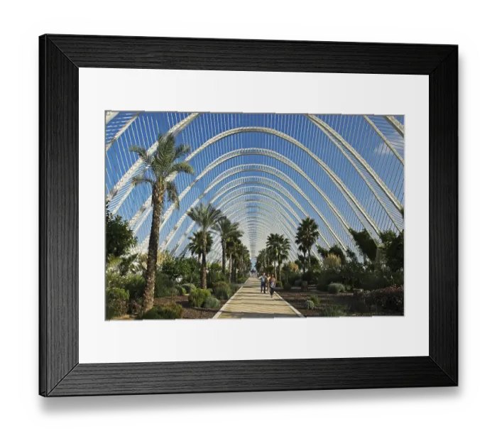 Framed Print : Promenade inside the Umbracle, City of Arts and Sciences