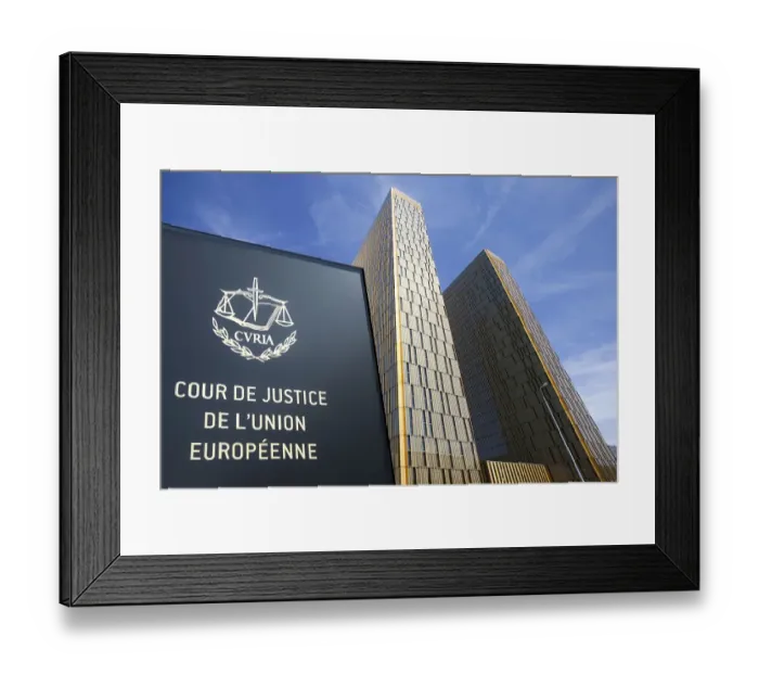 Framed Print : Office towers of the European Court of Justice