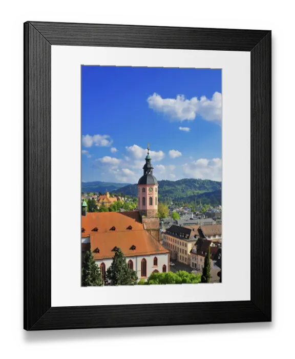 Framed Print : Panoramic view of the city with collegiate church