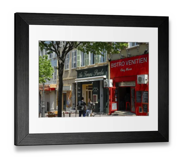 Framed Print : Facades of the quarter La Pleine