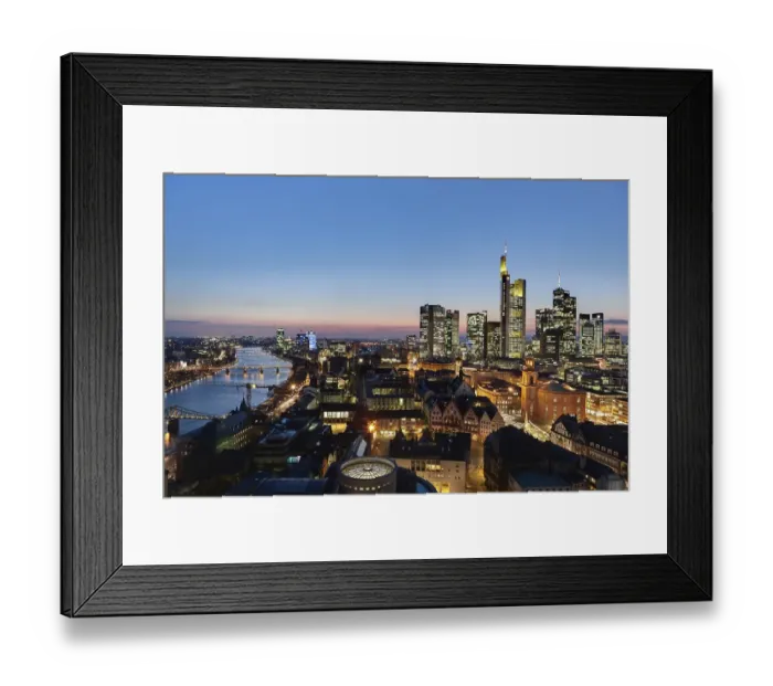 Framed Print : View of Frankfurt and its skyline Framed Print : View of Frankfurt and its skyline