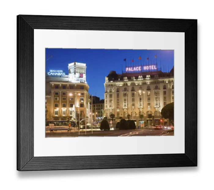 Framed Print : Plaza Canovas del Castillo, Hotel Palace