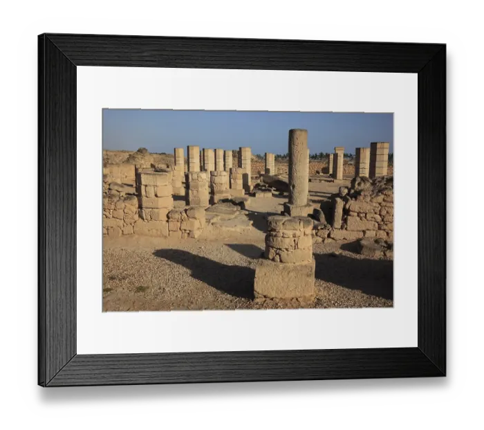 Framed Print : Settlement remains of the city and incense port of Al-Baleed Framed Print : Settlement remains of the city and incense port of Al-Baleed