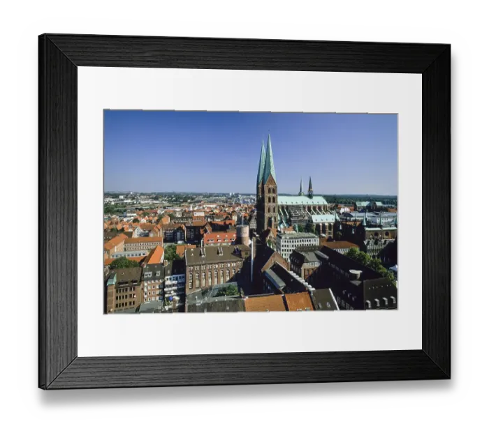 Framed Print : Marienkirche St Mary's Church, old part of Luebeck