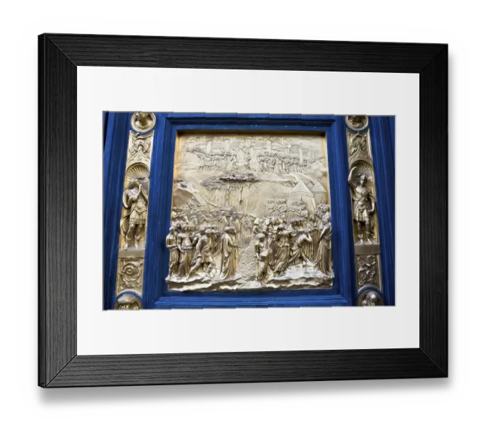 Framed Print : Scene in the east gate of the baptistry San Giovanni paradise door Florence Toskana Italien