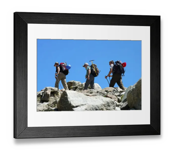 Framed Print : Hiking in the Savoie Alps France