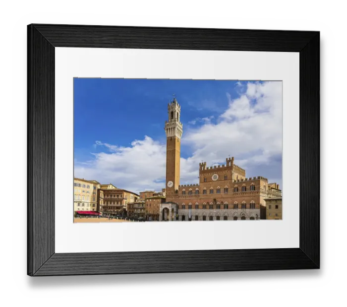 Framed Print : View of the Palazzo Pubblico town hall in Siena Framed Print : View of the Palazzo Pubblico town hall in Siena