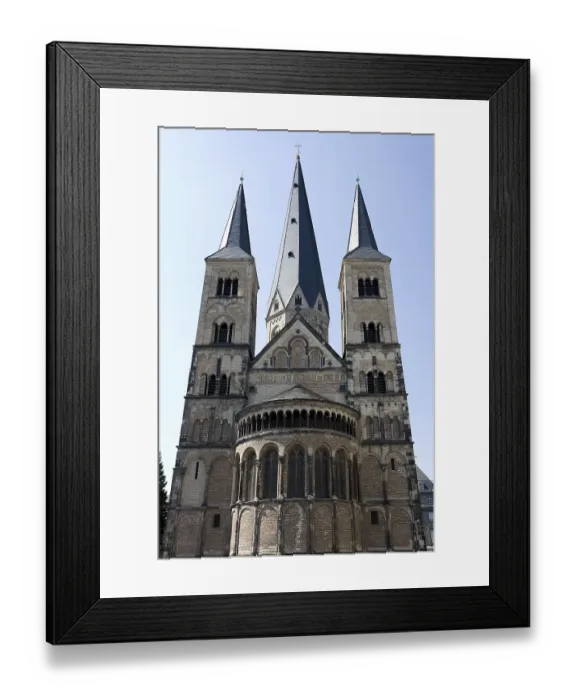 Framed Print : Minster basilica St. Martin, Bonn