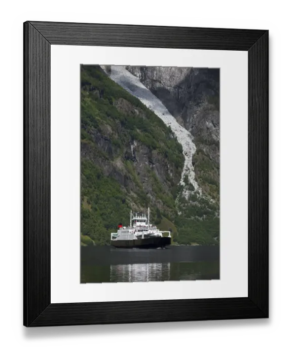 Framed Print : Ferry Sognefjord in Naeroyfjord