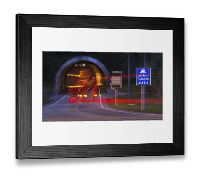 Framed Print : Entrance portal of Laerdalstunnelen tunnel Framed Print : Entrance portal of Laerdalstunnelen tunnel