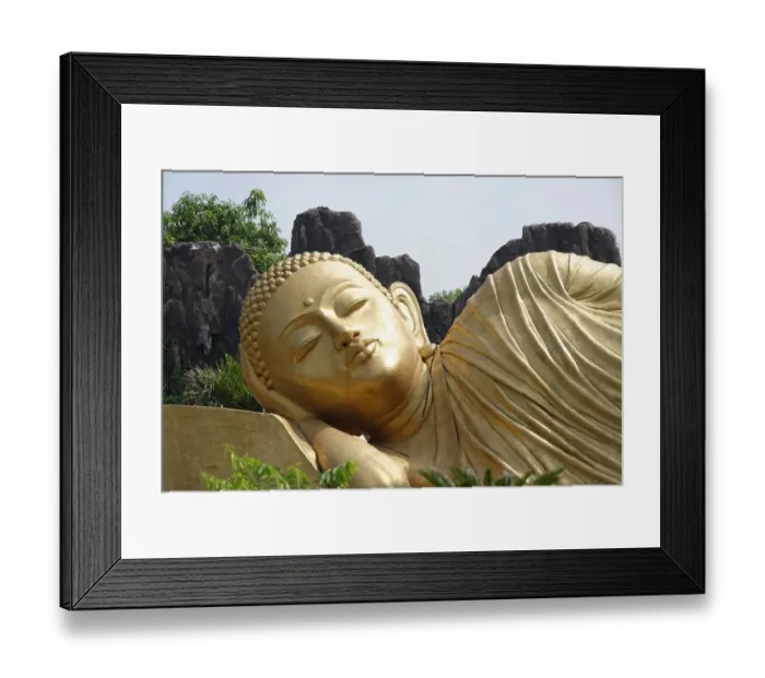 Framed Print : Reclining Buddha, Maha Vihara Mojopahit Framed Print : Reclining Buddha, Maha Vihara Mojopahit