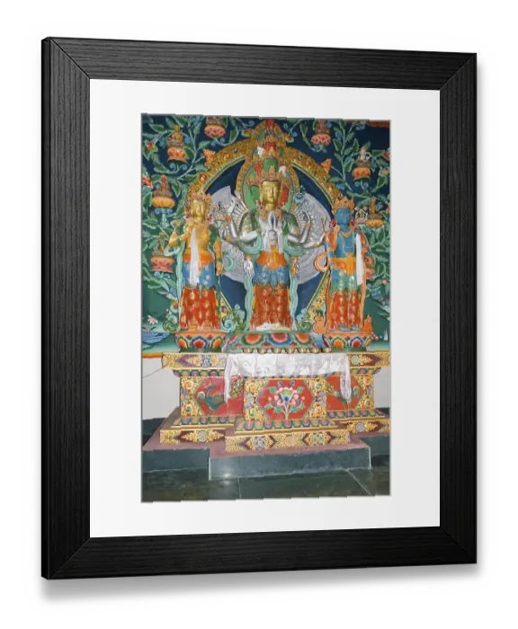 Framed Print : Statue at a buddhist temple, Nepal, Asia Framed Print : Statue at a buddhist temple, Nepal, Asia